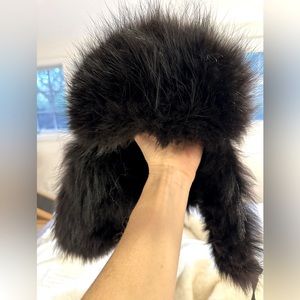 Ralph Lauren purple label fur cashmere trapper hat
